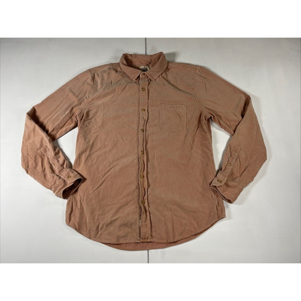 Marine Layer Corduroy Shirt Long Sleeve Peach Button Up Men's M